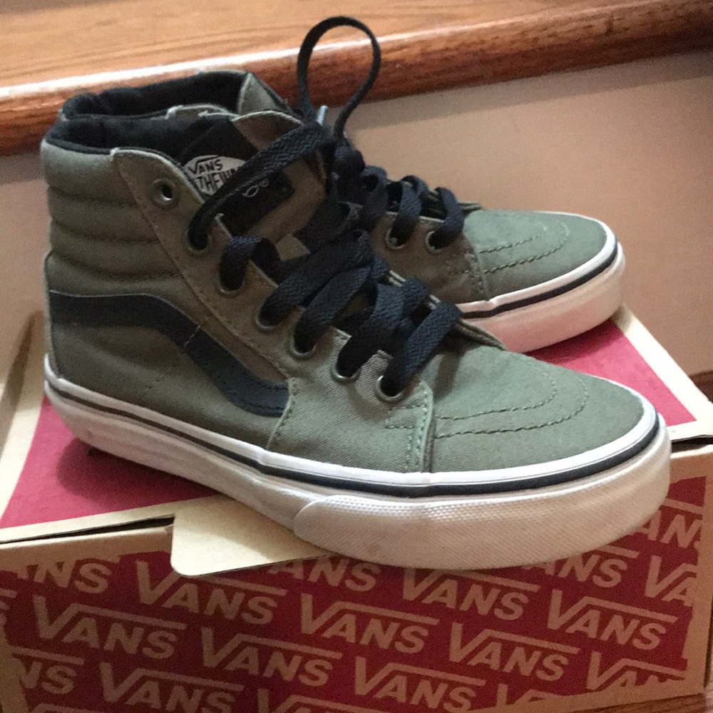 Olive green Sk8-hi canvas sneakers